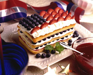 Red, White and Blueberry Pound Cake